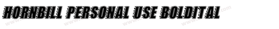 Hornbill-Personal Use BoldItalic字体转换